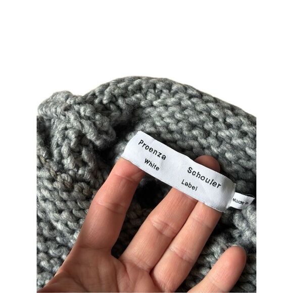 Proenza Schouler CHUNKY KNIT SWEATER size S Gray Wool Blend - Picture 4 of 10